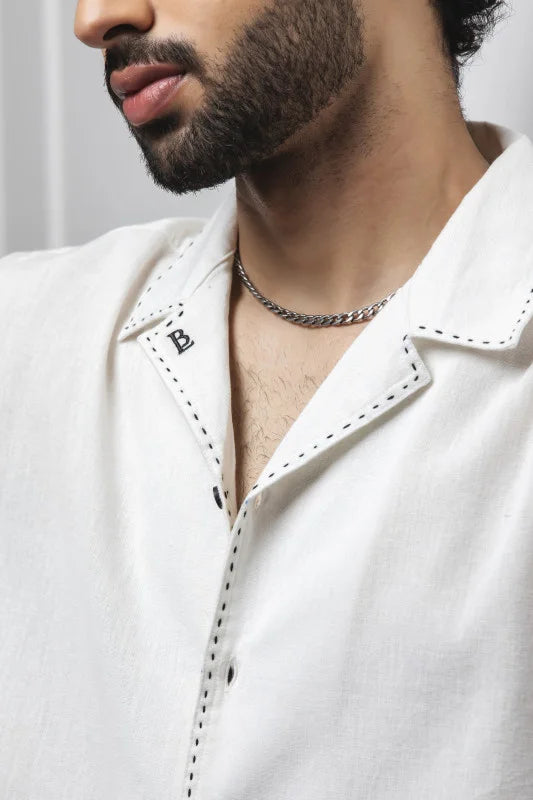 HAND CRAFTED CUBAN COLLAR SHIRT