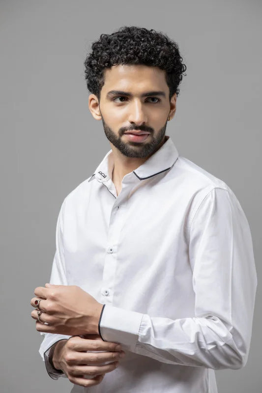 OPAL CONTRAST COLLAR SHIRT