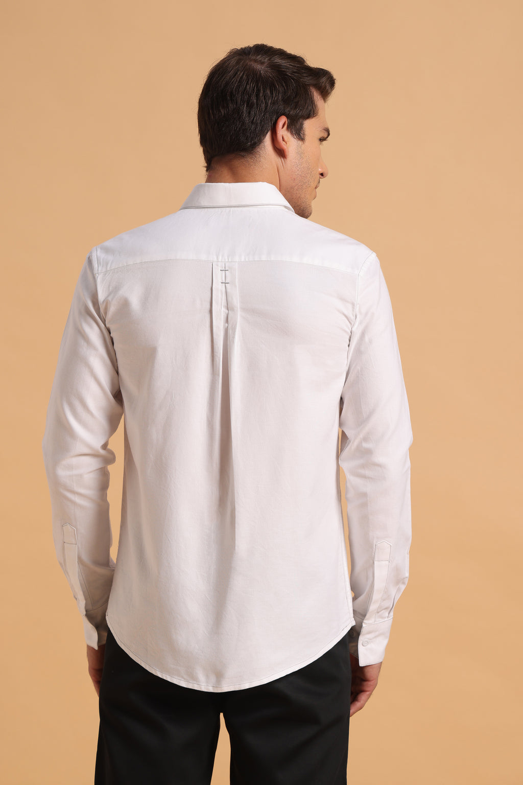 Pure White Oxford Slim Fit Shirt for Men