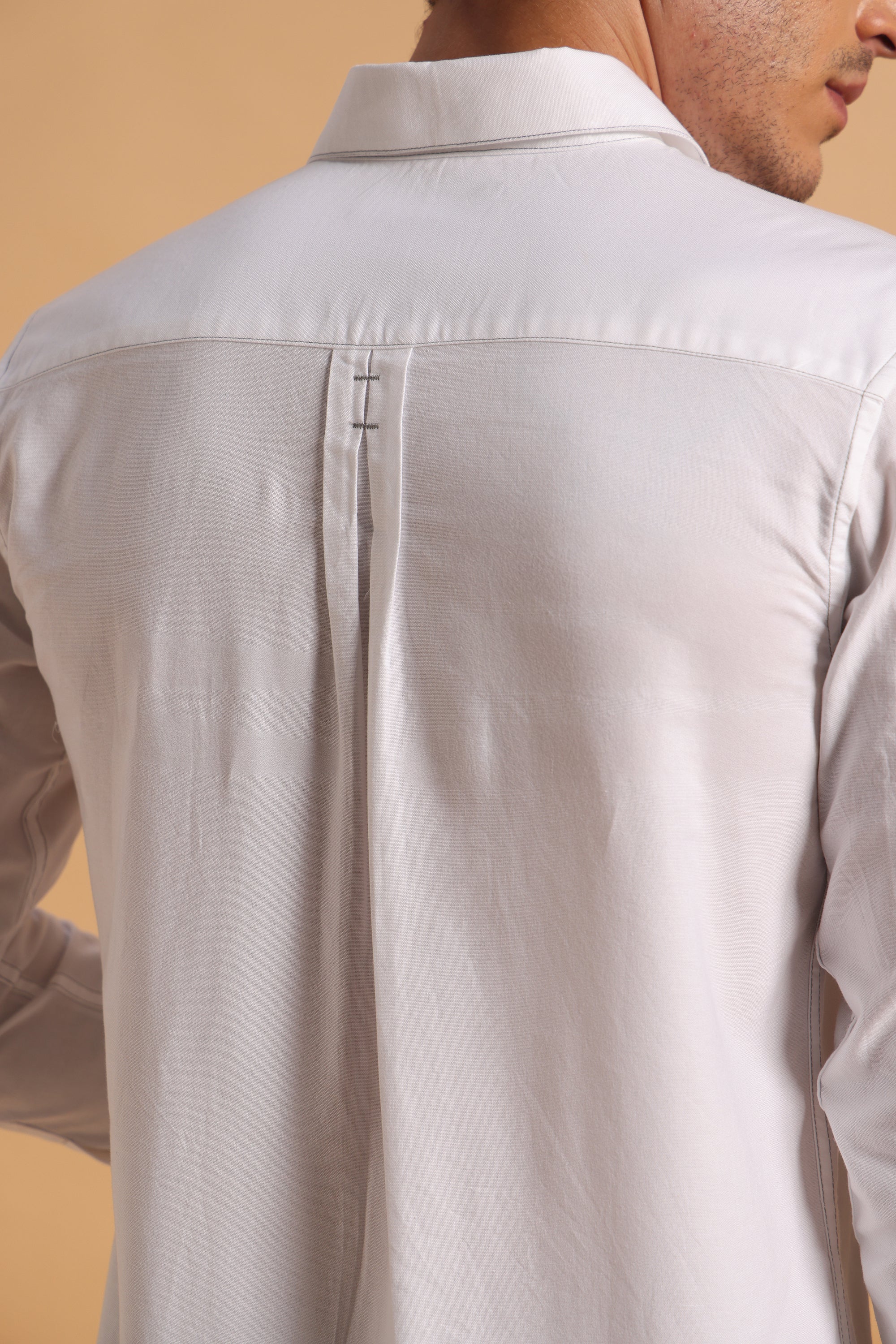 Pure White Oxford Slim Fit Shirt for Men