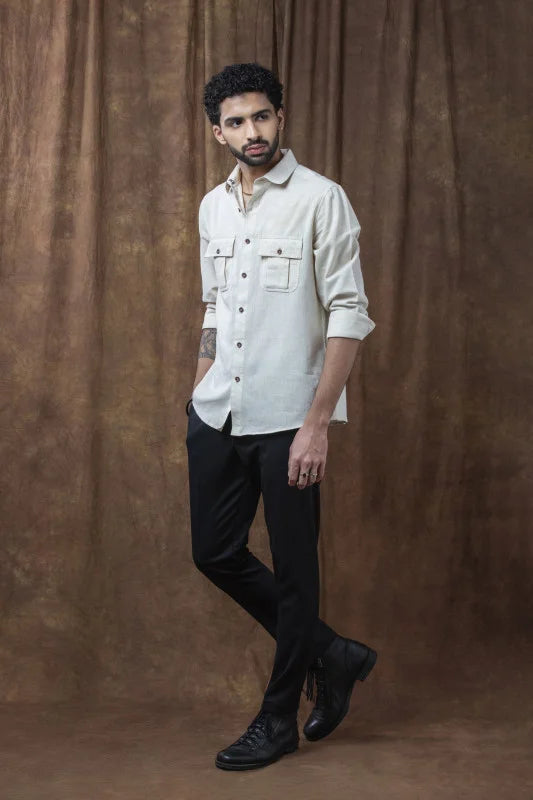 FRONT-FLAP POCKET SHIRT