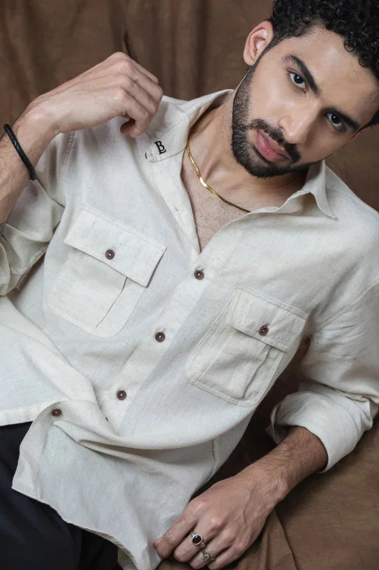 FRONT-FLAP POCKET SHIRT