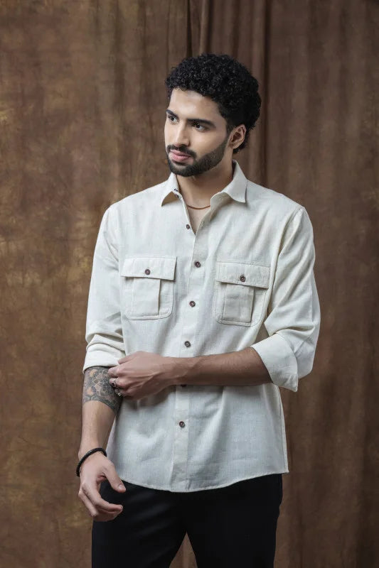 FRONT-FLAP POCKET SHIRT