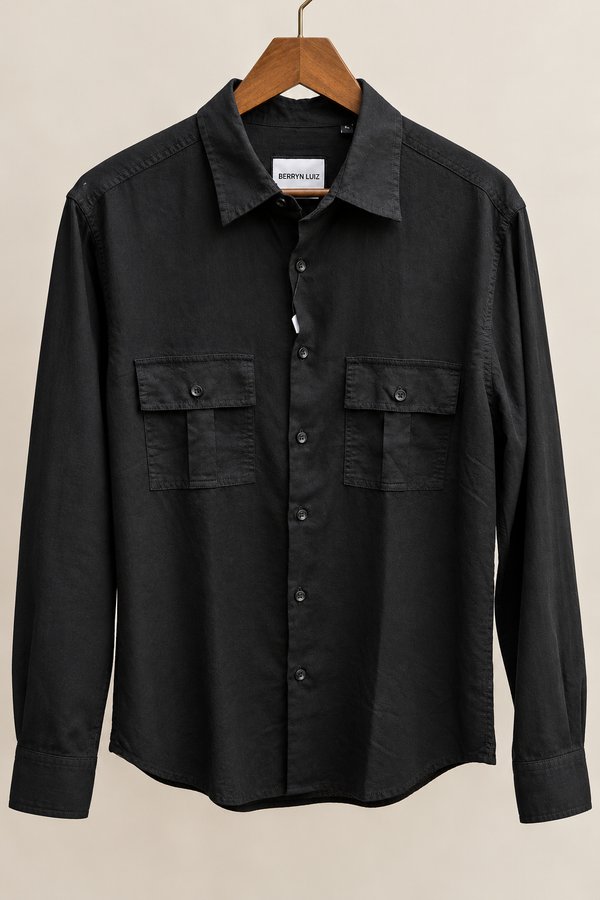 BLACK DENIM DUAL POCKET