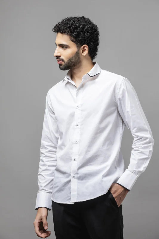 OPAL CONTRAST COLLAR SHIRT