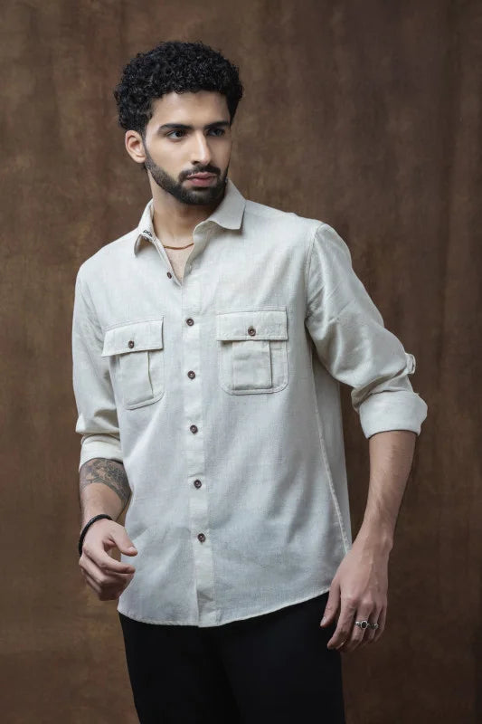 FRONT-FLAP POCKET SHIRT